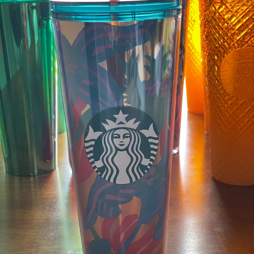 ✨NEW🌴Starbucks 2022 Summer🌴Aqua Terra Tropical Venti Tumbler - Picture 6 of 7